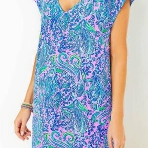 Lilly Pulitzer Blue and Pink Floral Dress